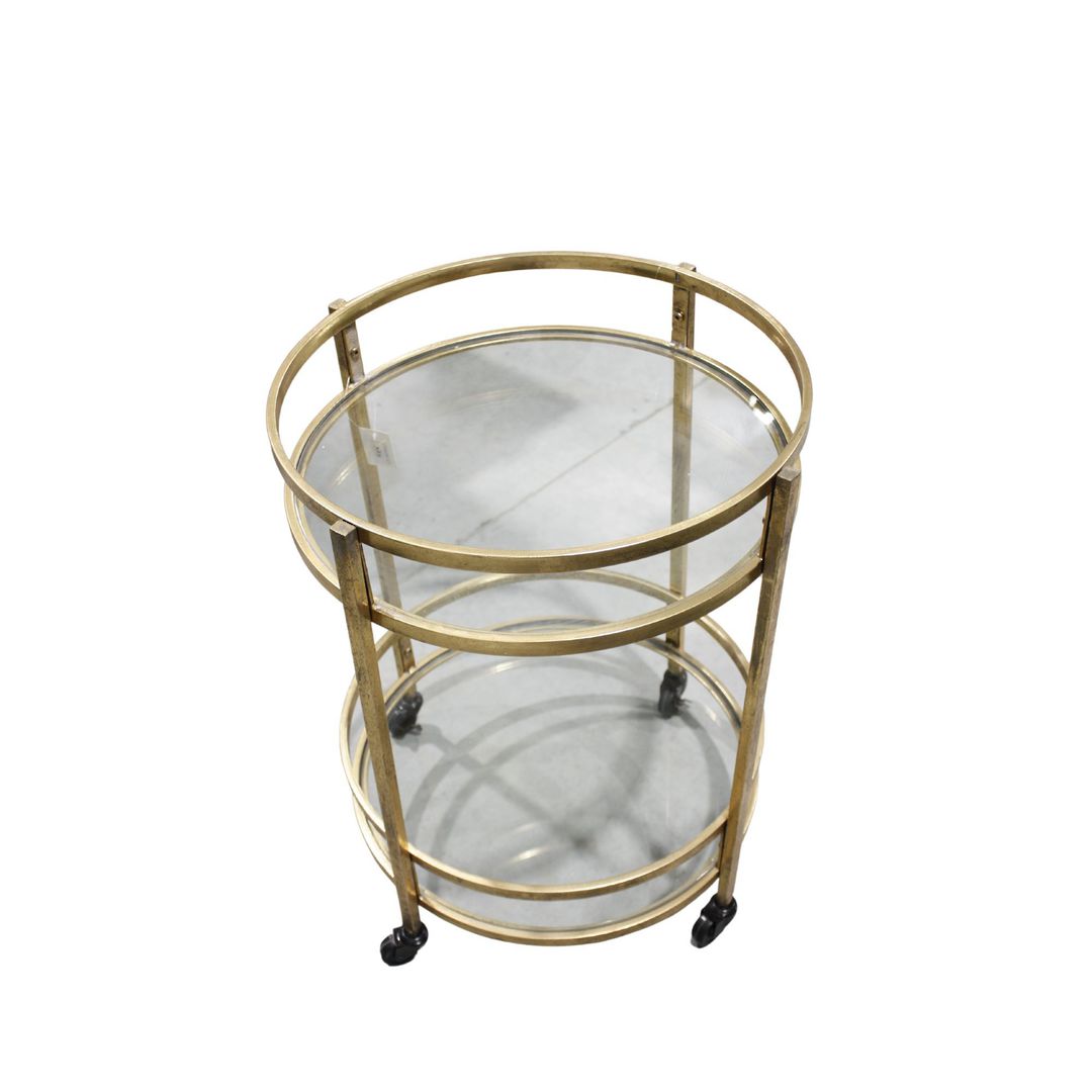 NOVO DRINKS TROLLEY GOLD image 1